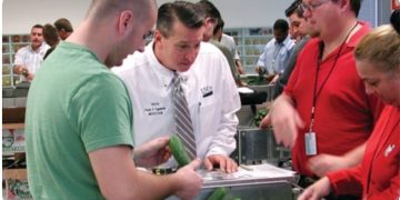 The Inspection Team: Humans and equipment both needed to assure top quality fresh-cut