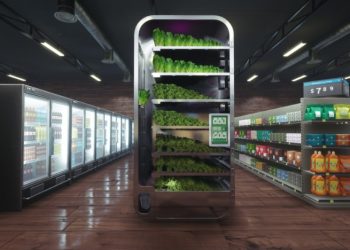 Get Leafy Vegetables from Vending Machine That Grows The Vegetables Inside