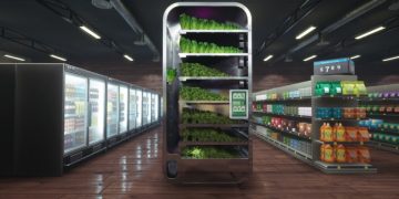 Get Leafy Vegetables from Vending Machine That Grows The Vegetables Inside